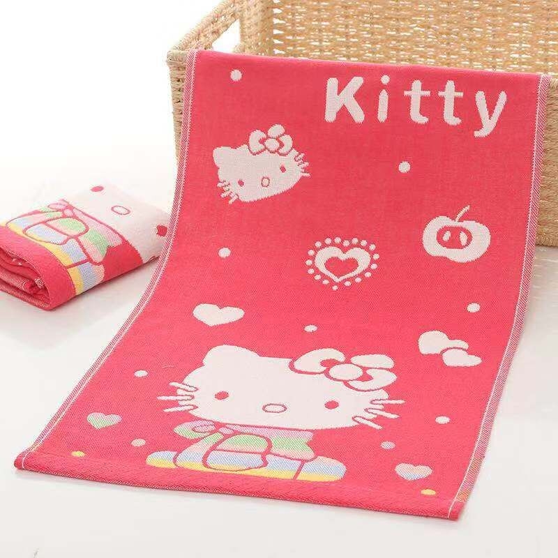 Prosop de copii din bumbac, jacquard cu trei straturi, 25×50 cm, design cu personaje de desene animate