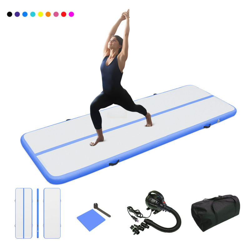 Prilagođena sportska podloga za trening – napuhivačka gimnastička podloga za boxing, jogu i taekwondo, teksturirana EVA protivklizna površina, PVC, dimenzije 300 × 100 × 10 cm