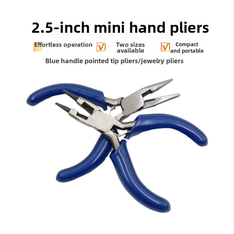 3-palcové mini kliešte na šperky pre DIY, kliešte s ostrým nosom
