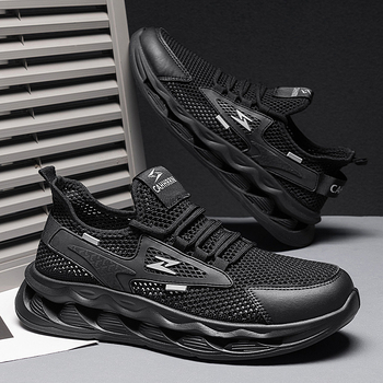 Légáteresztő tavaszi férfi cipő – könnyű, sportos casual edzőcipő Flyknit felsőrésszel