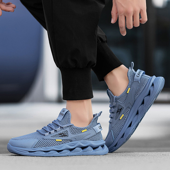 Légáteresztő tavaszi férfi cipő – könnyű, sportos casual edzőcipő Flyknit felsőrésszel