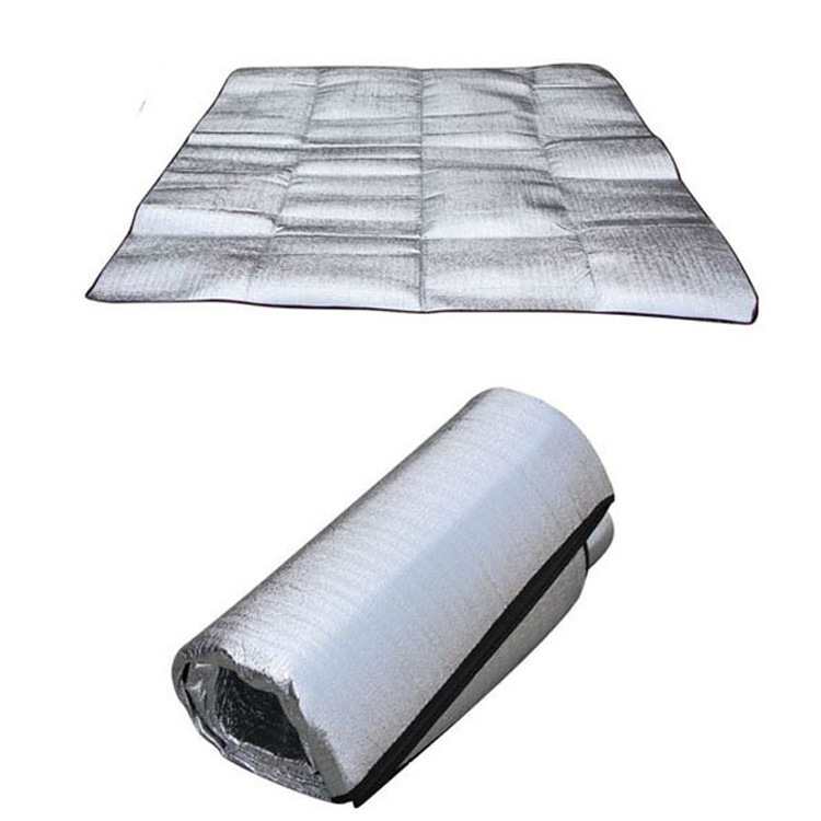 Dvostrano debela podloga od aluminijske folije, vodootporna, za kampiranje za više osoba; spavaća podloga za šator, piknik podloga, šesterokutni oblik