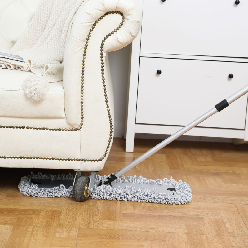 Profesionalni ravni mop s teleskopskom aluminijskom šipkom i aluminijskom pločom