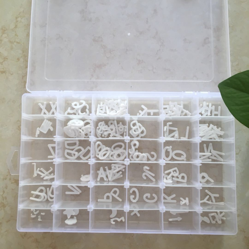 Prozirna plastična kutija za pohranu pisama, 36 pretinaca, odvojiva
