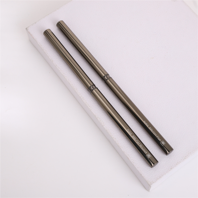 Gel lak za nokte u gunmetal boji – set od 2 komada s aluminijskom ručkom