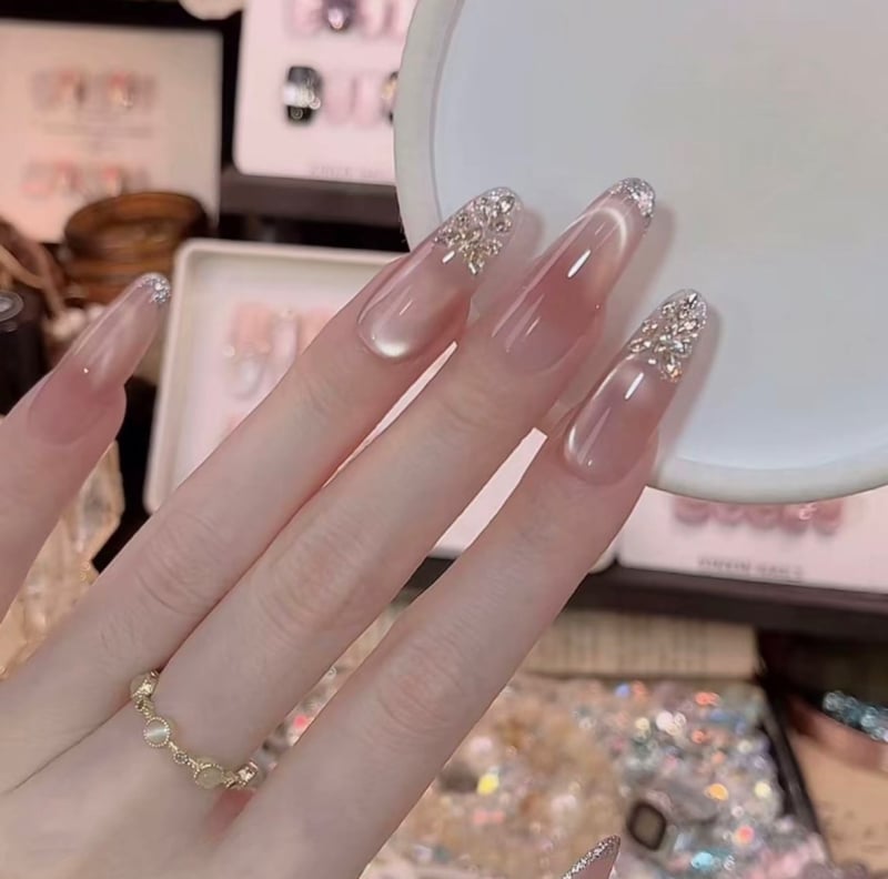 No Regrets: Ručno izrađeni nokti za nošenje s cat-eye efektom, luksuzni gel nokti, set od 10 komada