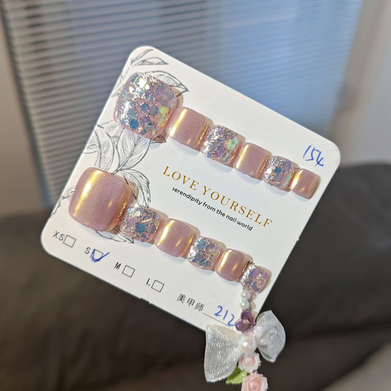 SPJ-154 Aurora Nosivi umjetni nokti s šljokicama Nail Nina