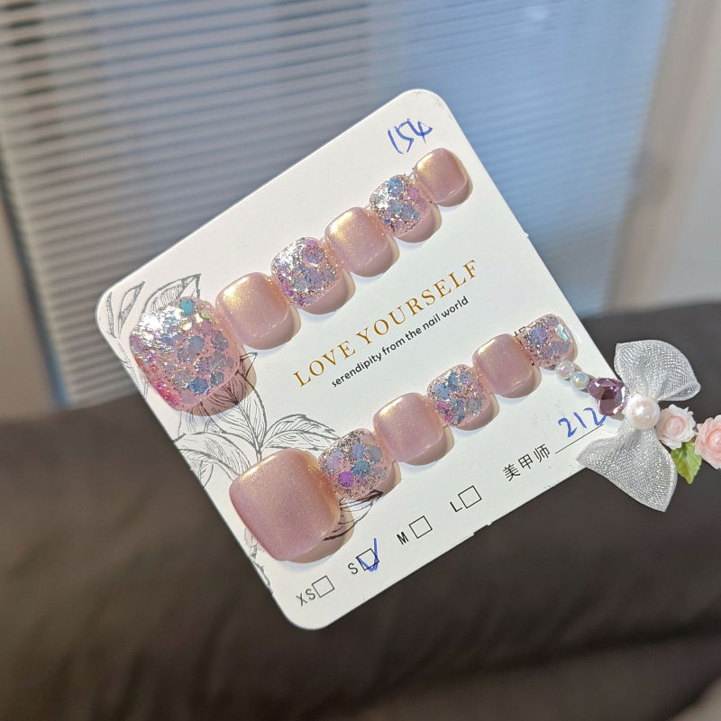 SPJ-154 Aurora Nosivi umjetni nokti s šljokicama Nail Nina