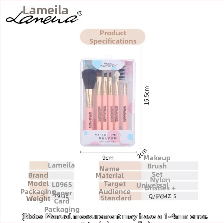 Lamella 6-dielny set štetcov na líčenie pre začiatočníkov, model L0965