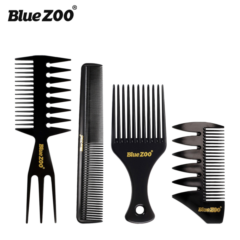BlueZOO muški retro set češljeva za kosu, 4 kom, 2 boje