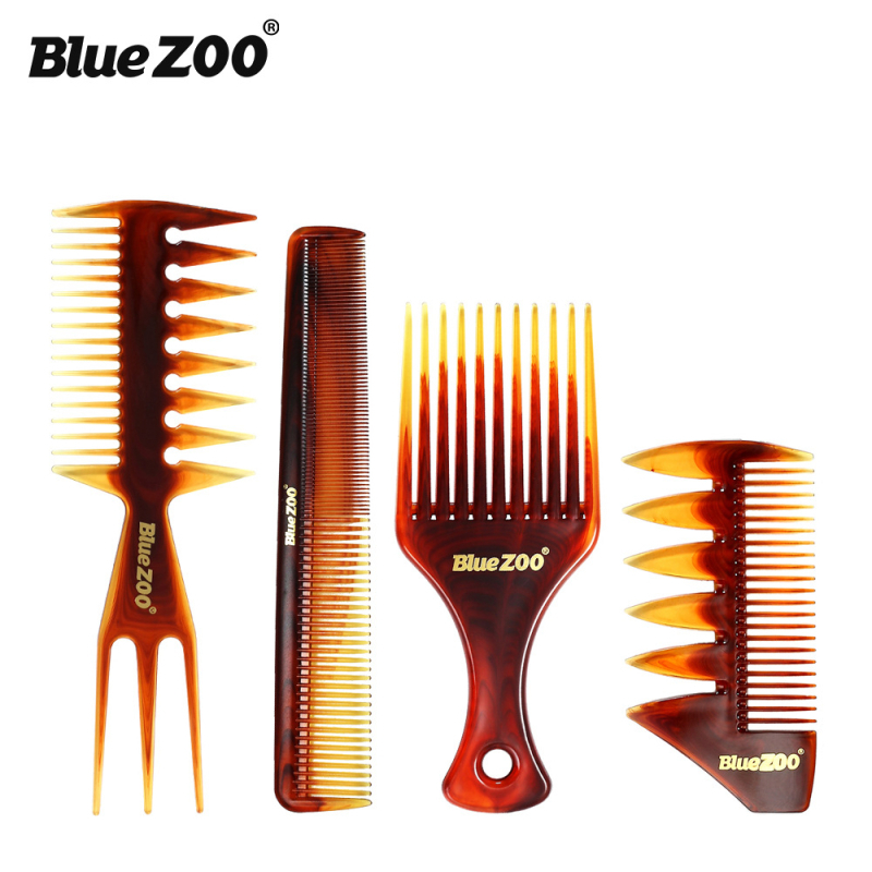 BlueZOO muški retro set češljeva za kosu, 4 kom, 2 boje