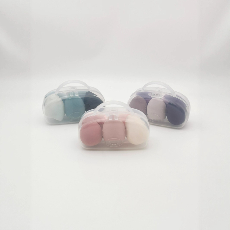 Tök alakú sminkszivacs, hidrofil, latexmentes anyag, logóval ellátott csomagolás, nedvesítés hatására tágul