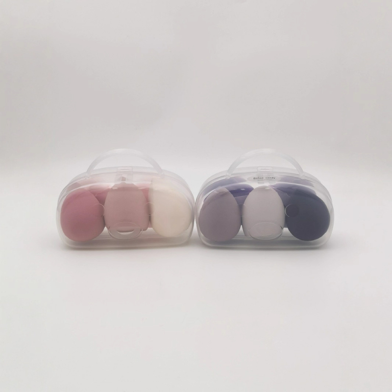 Tök alakú sminkszivacs, hidrofil, latexmentes anyag, logóval ellátott csomagolás, nedvesítés hatására tágul