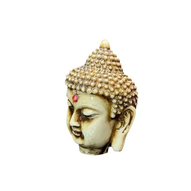 Nefrit Buddha glava – skulptura od kamena, dekor za dom i ured, poklon za useljenje