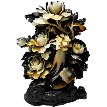Dushan jade ginseng Ruyi ukras — Ručno izrađena skulptura od Furong kamena za dom i ured, dar za useljenje