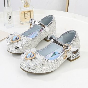 Dječje kožne tenisice za djevojčice, 2025 novi model Elsa princeza iz Frozen, rhinestones i šljokice, Velcro kopčanje