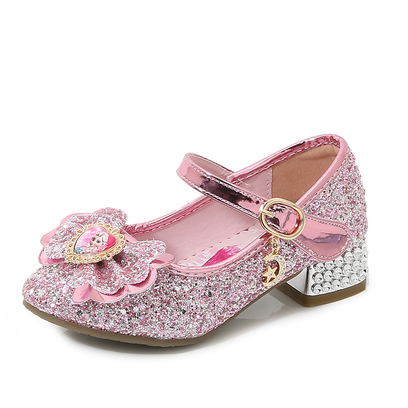 Dječje kožne tenisice za djevojčice, 2025 novi model Elsa princeza iz Frozen, rhinestones i šljokice, Velcro kopčanje