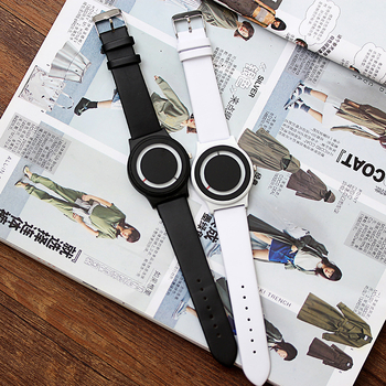Koncepčné hodinky s ciferníkom bez ručičiek a značiek – unisex, korejský štýl, minimalistické pre pár