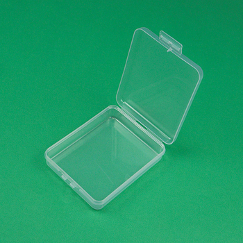 Prozirna pravokutna PP plastična kutija za skladištenje dijelova hardvera, s preklopnim poklopcem, dimenzije 11,3 × 9 × 2,7 cm