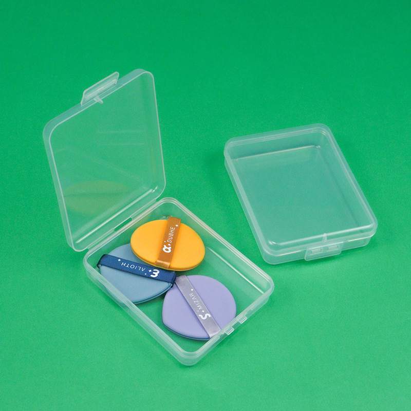 Prozirna pravokutna PP plastična kutija za skladištenje dijelova hardvera, s preklopnim poklopcem, dimenzije 11,3 × 9 × 2,7 cm