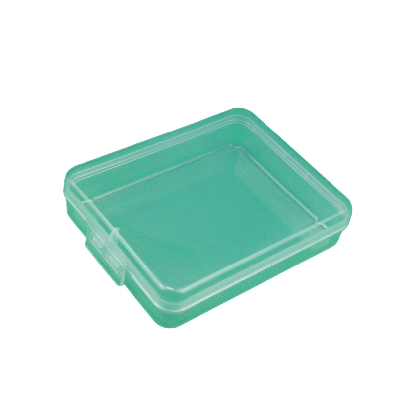 Prozirna pravokutna PP plastična kutija za skladištenje dijelova hardvera, s preklopnim poklopcem, dimenzije 11,3 × 9 × 2,7 cm