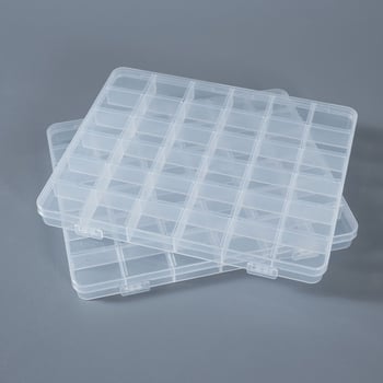 Pravokutna PP plastična kutija sa 36 odjeljaka za elektroničke komponente, perle i nakit