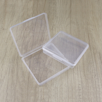 Prozirna PP plastična kutija za male dijelove, perle i dodatke — kutija za skladištenje i izlaganje, dimenzije 10,5×10,5×2,7 cm