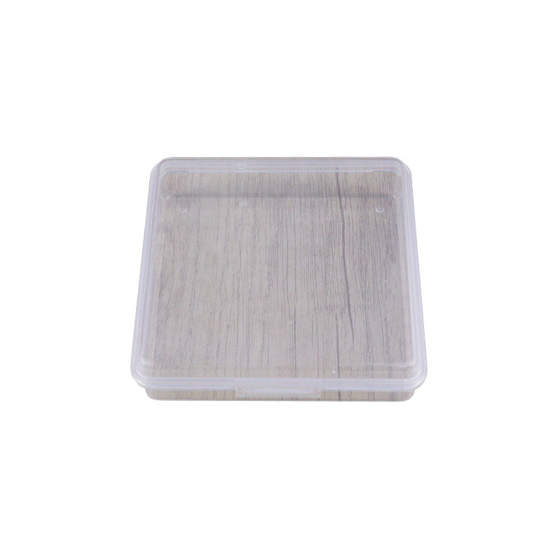 Prozirna PP plastična kutija za male dijelove, perle i dodatke — kutija za skladištenje i izlaganje, dimenzije 10,5×10,5×2,7 cm