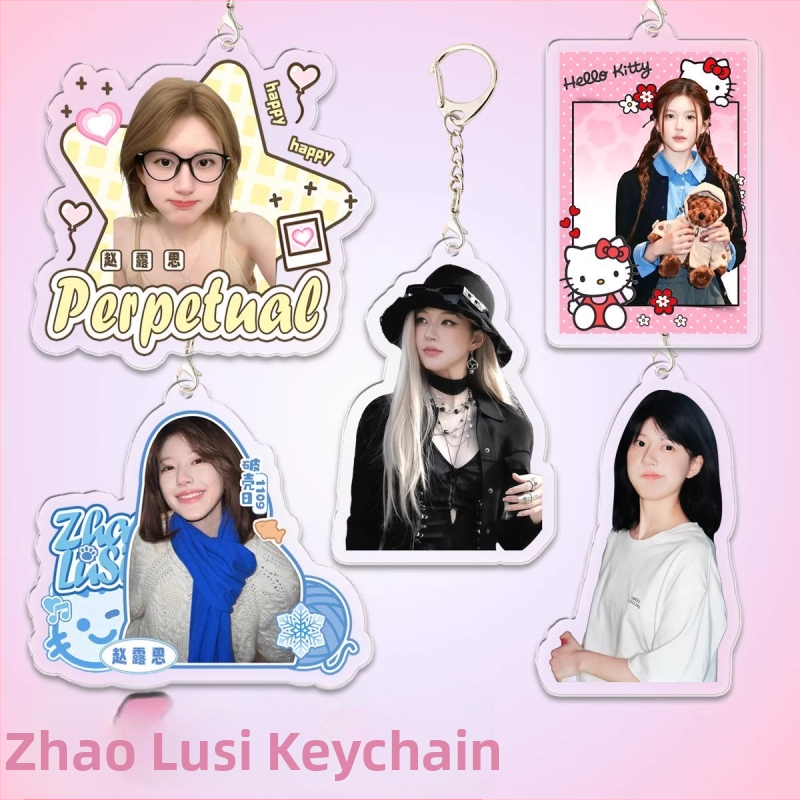 Zhao Lusi akrylový obojstranný kľúčenok prívesok, merch celebrita, dar k narodeninám, kreatívna pamiatka na batoh