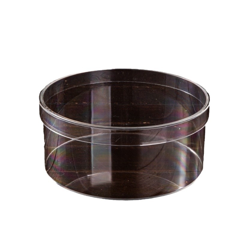 Prozirna okrugla kutija za poklon s poklopcem, promjer 22 cm, visina 10 cm, plastična kutija