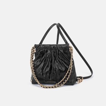 Nišna ženska torbica s kaišem od lanca i dijamantnim šivanjem – kompaktna ramena/crossbody torba
