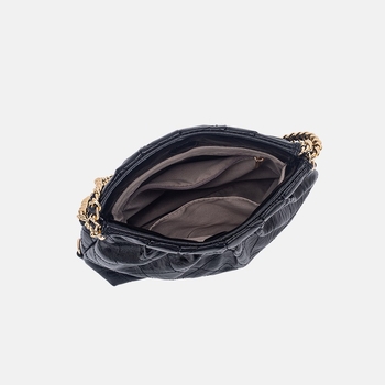 Nišna ženska torbica s kaišem od lanca i dijamantnim šivanjem – kompaktna ramena/crossbody torba