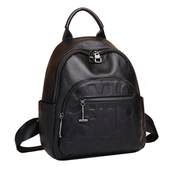 Ženski ruksak od govedje kože vrhunskoga sloja, prava koža, za ramena ili crossbody, putna torba