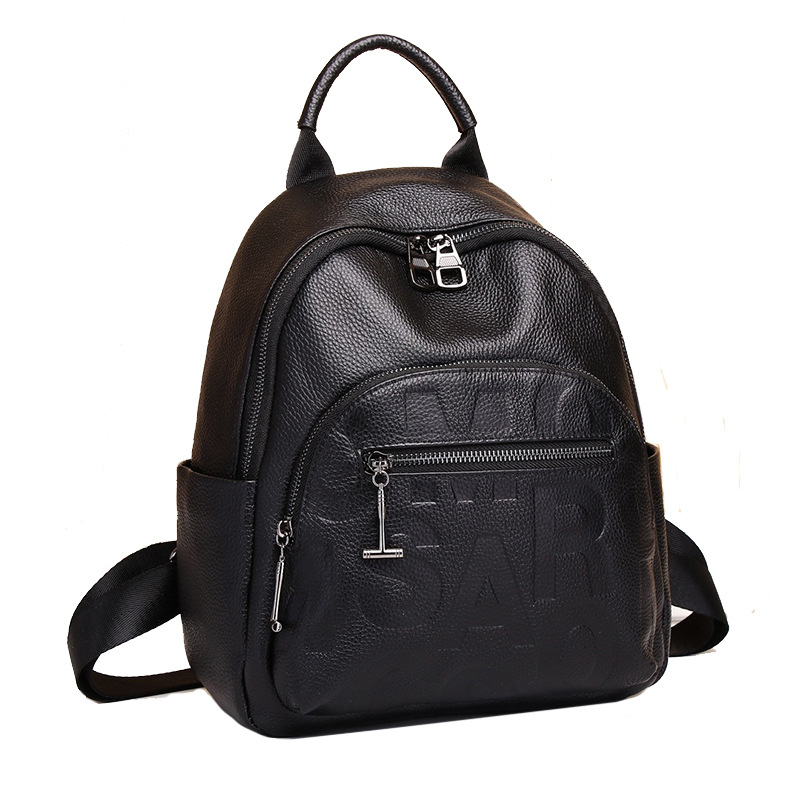 Ženski ruksak od govedje kože vrhunskoga sloja, prava koža, za ramena ili crossbody, putna torba