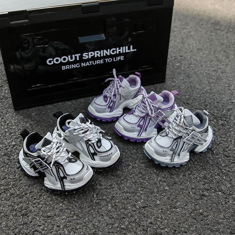 Pantofi pentru copii în stil dad shoes pentru toamnă, pantofi sport din plasă respirabilă, pantofi de alergare casual