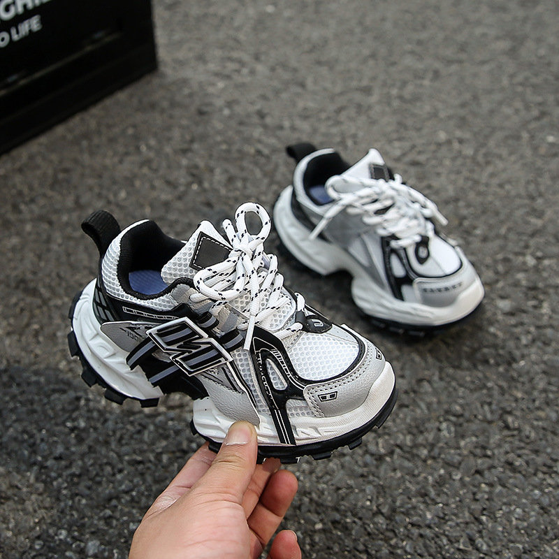 Pantofi pentru copii în stil dad shoes pentru toamnă, pantofi sport din plasă respirabilă, pantofi de alergare casual