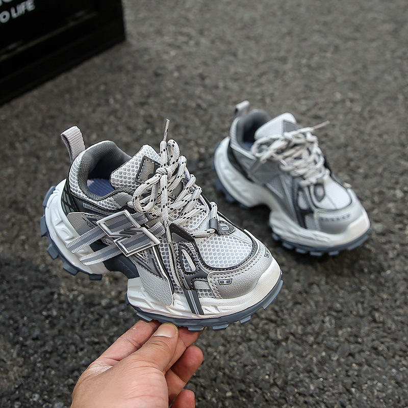 Pantofi pentru copii în stil dad shoes pentru toamnă, pantofi sport din plasă respirabilă, pantofi de alergare casual