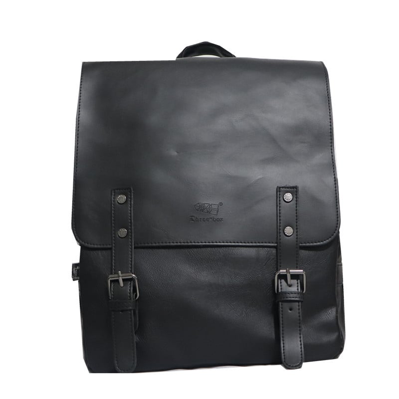 ThreeBox σακίδιο πλάτης, unisex για ταξίδια και σχολείο, PU δέρμα, αδιάβροχο και ανθεκτικό στη φθορά, τραπεζοειδές σχήμα, 20–35 L