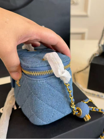 Ženska box torba od tamno plavog denima, 2025 korejskog stila, proljeće-ljeto, visoka kvaliteta, preko ramena i crossbody, mala torba