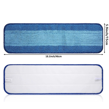 Microfiber plošna krpa za Bona mop s Velcro zatvaranjem, zamjenska krpa s apsorpcijom za mokro i suho korištenje
