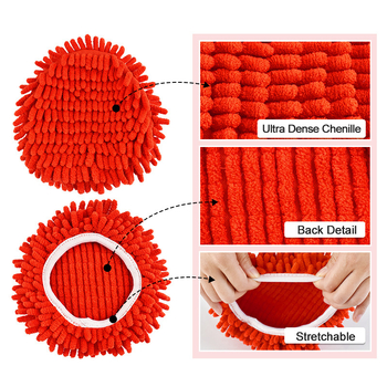 Rotirajuća zamjenska glava za mop za O-Cedar Easywring, crvena Chenille navlaka za mop