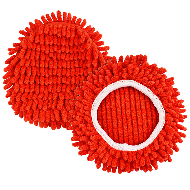 Rotirajuća zamjenska glava za mop za O-Cedar Easywring, crvena Chenille navlaka za mop