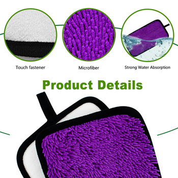Chenille подложка за Swiffer Wet Jet спрей моп — мокро и сухо използване, заместителна глава