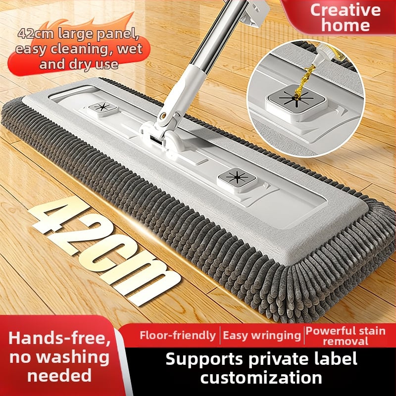 Plochý mop Chenille 42 cm pre suché a mokré čistenie