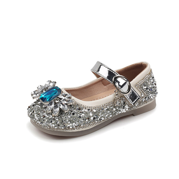 KALE rhinestone hercegnőcipő lányoknak, PU bőr, puha talp, Velcro-zárás, alacsony felső rész, minden évszakban, erdei lány stílus