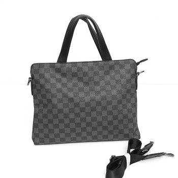 Muška PU kožna torba za dokumente i laptop, karirani uzorak, lagana poslovna torba za putovanja preko ramena ili crossbody