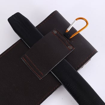 Geantă de talie pentru telefon, textură din piele sintetică microfibră, 6-7 inch, verticală, multifuncțională
