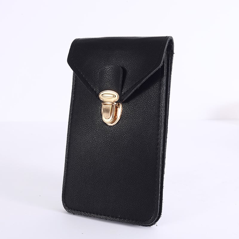 Geantă de talie pentru telefon, textură din piele sintetică microfibră, 6-7 inch, verticală, multifuncțională