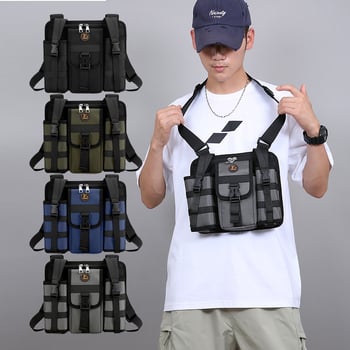 Muška casual torba preko ramena, gradski stil, vodootporna, ultra lagana, prozračna; džep za bocu vode i pretinac za kišobran; kompatibilno s uređajem do 8 inča.