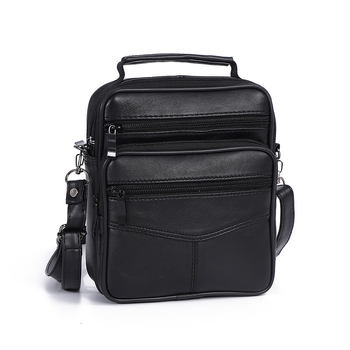 Geantă crossbody din piele naturală pentru bărbați, stil minimalist casual, capacitate mare, compatibilă cu laptop de 8 inchi